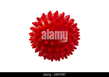 Massage-Ball, der wie ein Coronavirus aussieht Stockfoto