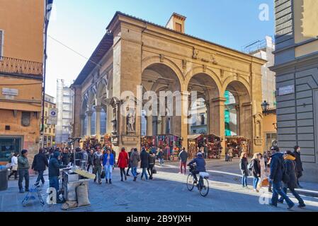 Loggia del Mercato Nuovo oder Loggia del Porcellino, Florenz, Toskana, Italien Stockfoto