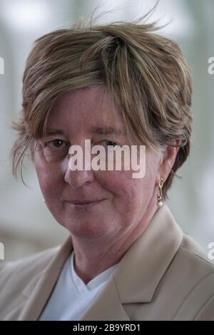 Pat Barker auf dem Edinburgh International Book Festival, Edinburgh, Schottland, August 2003. Stockfoto