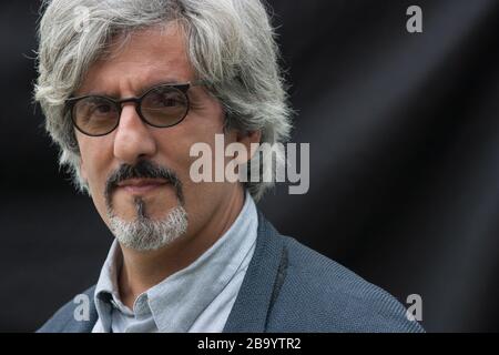 David Reiff, Schriftsteller und Kriegskommentator, Sohn von Susan Sontag, auf dem Edinburgh International Book Festival, Edinburgh, Schottland, August 2003. Stockfoto