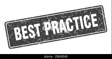 Best Practice Stempel. Best Practice Vintage Grey Label. Signieren Stock Vektor