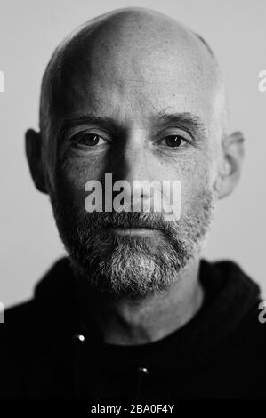 Musikkünstler, Produzent und Tierrechtler Moby in seinem Restaurant Little Pine in Los Angeles, Kalifornien. Stockfoto