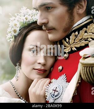 DIE JUNGE VICTORIA 2009 GK verfilmt die Produktion mit Emily Blunt und Rupert Friend Stockfoto