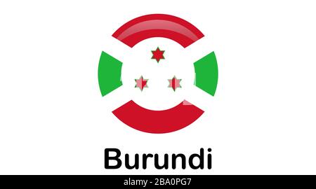 Ursprüngliche und einfache Burundi Flagge in den offiziellen Farben und Proportionen richtig isoliert Stock Vektor