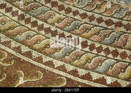 Mosaiken aus einer römischen Villa in Pafos, Zypern. Stockfoto