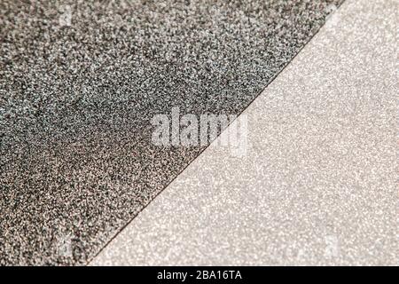 Abstrakter Glitter Hintergrund mit Farbtönen der Grundfarben und ihren Farbtönen Stockfoto