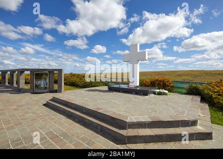 Argentinischer Friedhof, Ostfalkland, Falklandinseln, Falkland Stockfoto