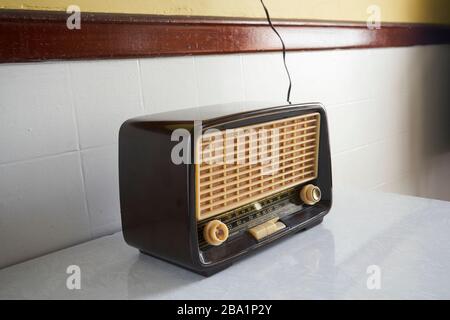 Vintage Westdeutsch, Radio der Marke OPTA. Stockfoto