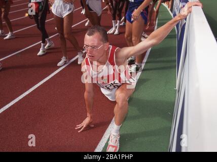 Atlanta, USA. 25. März 2020. firo: Weltmeisterschaften 1993, Weltmeisterschaften, Leichtathletik-Weltmeisterschaften, Leichtathletik-Weltmeisterschaften, in Stuttgart 1993 Leichtathletik, Männer, Männer, 1000-Meter-Lauf Stephane Franke, ganze Zahl, gestorben 2011, Strecken, weltweite Nutzung Credit: Dpa/Alamy Live News Stockfoto