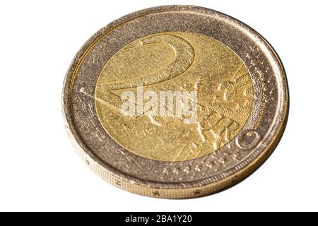 Zwei-Euro-Münze Stockfoto