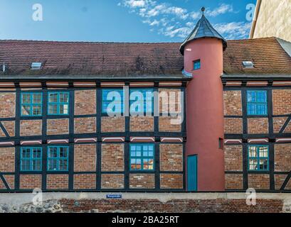 Haus in der Burgstraße in Schwerin Stockfoto