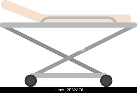 Symbol für isolierte Krankenhausgurney Stock Vektor
