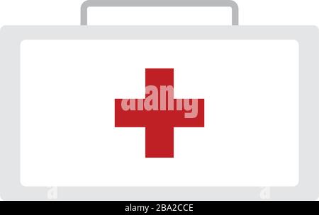 Isolierte Erste Hilfe Kit Symbol Stock Vektor