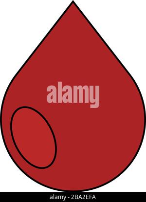 Symbol für isolierten Bluttropfen Stock Vektor