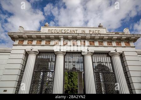 Friedhof La Recoleta Stockfoto