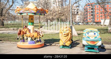 Sofia - 29. Februar 2020: Straße der Hauptstadt Bulgariens Stockfoto