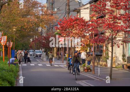 Traditionelle alte japanische Straße in kyoto japan Stockfoto