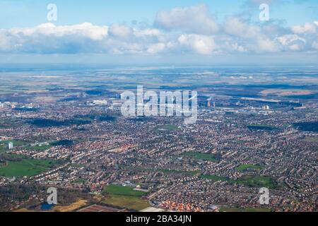 Luftaufnahme von Scunthorpe and Steel Works, Lincoln, England Stockfoto