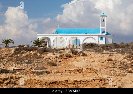 Agia Thekla Kirche und Höhlenkapelle, Ayia Napa, Zypern Oktober 2018 Stockfoto