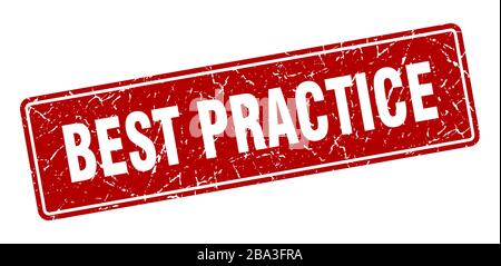 Best Practice Stempel. Best Practice Vintage Red Label. Signieren Stock Vektor