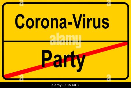 Symbolbild Party, Coronavirus, Sars-CoV-2, Covid-19, Deutschland Stockfoto