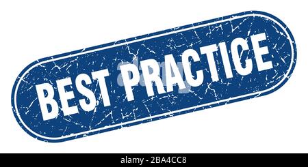 Best-Practice-Zeichen. Best-Practice-Zeichen mit blauem Stempel. Etikett Stock Vektor
