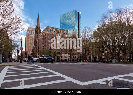 Ein Nachmittag des Springtime in Boston, Massachusetts Stockfoto