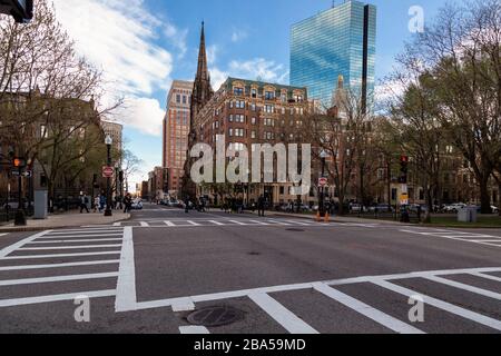 Ein Nachmittag des Springtime in Boston, Massachusetts Stockfoto