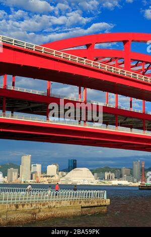 Ohashi Brücke, Stadt Kobe, Insel Honshu, Japan, Asien Stockfoto