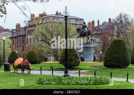 Ein Nachmittag des Springtime in Boston, Massachusetts Stockfoto