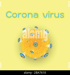Corona-Virus hat Elementhintergrund, Bestandsvektor erstellt Stock Vektor