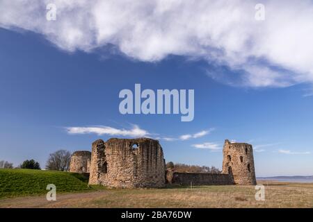 Burgruine Flint an der Nordwales-Küste Stockfoto