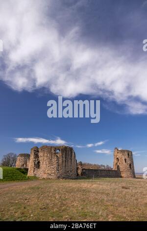 Burgruine Flint an der Nordwales-Küste Stockfoto