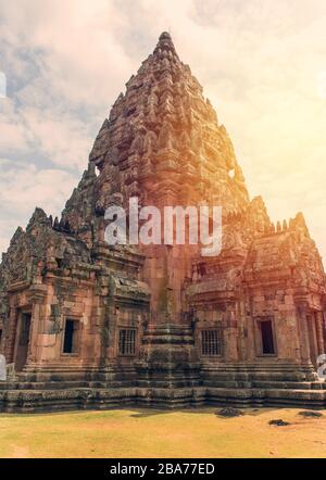 Steinburg in Prasat hin Phanom rung Historical Park, Thailand. Stockfoto