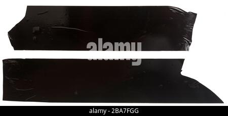 Schwarze Bänder isoliert auf weißem Hintergrund Stockfoto