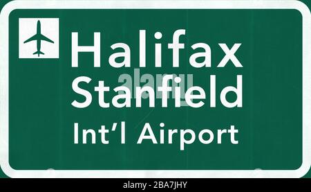 Halifax Stanfield Canada International Airport Highway Schild 2D Illustration Stockfoto