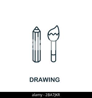 Zeichensymbol aus der Hobbys Kollektion. Einfaches Symbol für die Zeichnung von Linienelementen für Vorlagen, Webdesign und Infografiken Stockfoto