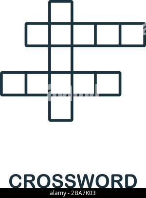 Kreuzwortsymbol aus der Hobbys Kollektion. Einfaches Linienelement Crossword Symbol für Vorlagen, Webdesign und Infografiken Stock Vektor