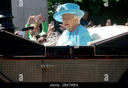 09. Juni 2018 - London, England, Großbritannien - Trooping of the Color 2018 Photo Shows: Queen Elizabeth II Stockfoto