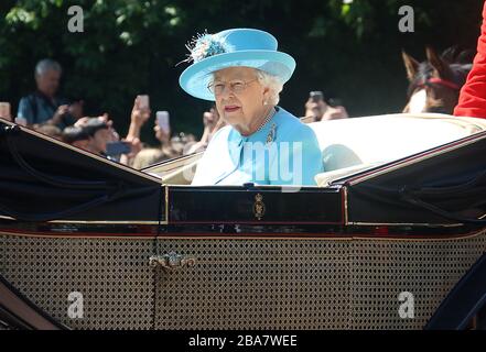 09. Juni 2018 - London, England, Großbritannien - Trooping of the Color 2018 Photo Shows: Queen Elizabeth II Stockfoto