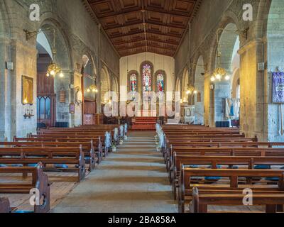 Margam, Neath Port Talbot Wales Großbritannien 6. April 2019 Margam Country Park, in der Kirche Hen Eglwys, auch Cryke Chapel genannt Stockfoto