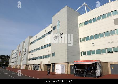 Allgemeiner Blick auf das Liberty Stadium, Heimstadion von Swansea City Stockfoto