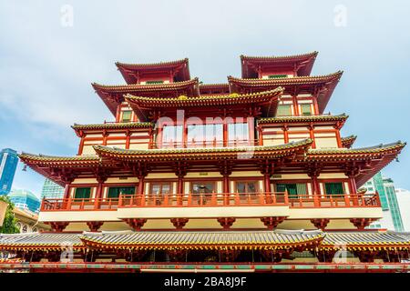 CHINATOWN/Singapur, 28. Apr 2018 - Architektur des berühmten BUDDHA ZAHNS TEMPEL UND MUSEUM Stockfoto