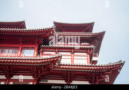 CHINATOWN/Singapur, 28. Apr 2018 - Architektur des berühmten BUDDHA ZAHNS TEMPEL UND MUSEUM Stockfoto