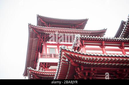 CHINATOWN/Singapur, 28. Apr 2018 - Architektur des berühmten BUDDHA ZAHNS TEMPEL UND MUSEUM Stockfoto