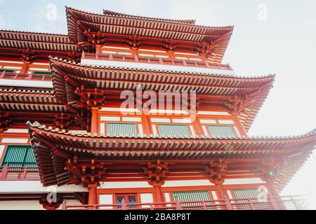 CHINATOWN/Singapur, 28. Apr 2018 - Architektur des berühmten BUDDHA ZAHNS TEMPEL UND MUSEUM Stockfoto