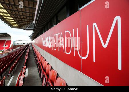 Stadion von Stoke City vor dem Spiel um die Sky Bet Championship im Stadion BET365 Stockfoto