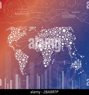 Trends und Hintergründe zu Virusausbrüchen in der Welt Stock Vektor