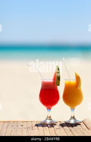 Boracay, Phillippinen, Insel, Cocktails am Strand Stockfoto