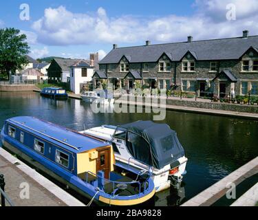 Brecon Basin, Monmouthshire and Brecon Canal, Brecon, Powys, Wales. Stockfoto